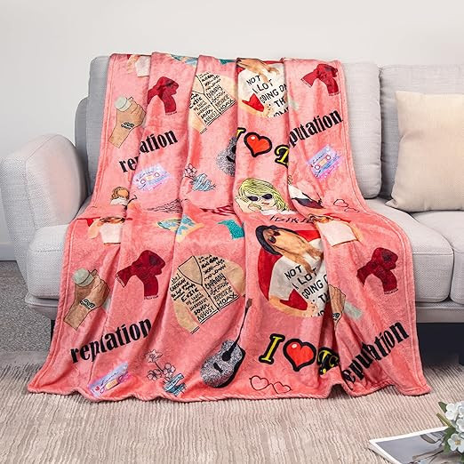 Artlunar Singer Throw Blanket - Gifts for Girls Boys Women Music Lovers Fans (Pink, 50"x40") | Amazon (US)