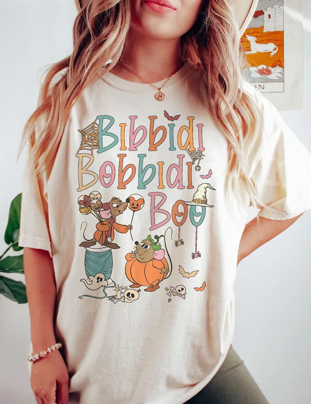 Vintage Bibbidi Bobbidi Boo Halloween Comfort Colors Jaq and - Etsy | Etsy (US)