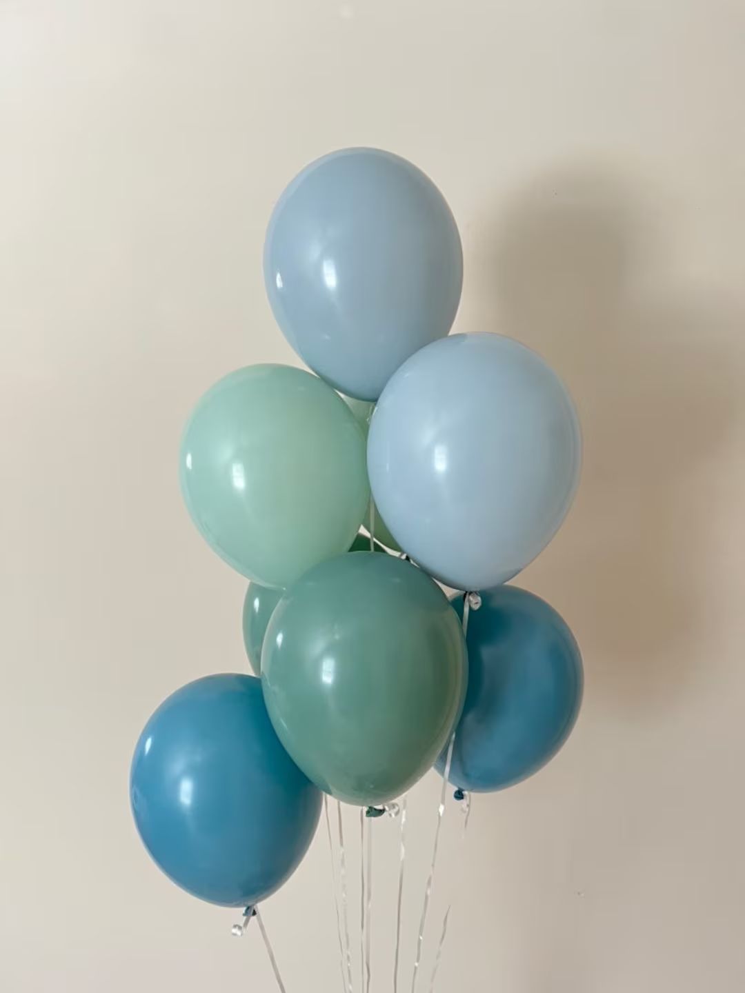 Blue and Green Balloons Muted Blue and Green Balloons Blue Baby Shower Decor Green Birthday Ballo... | Etsy (US)