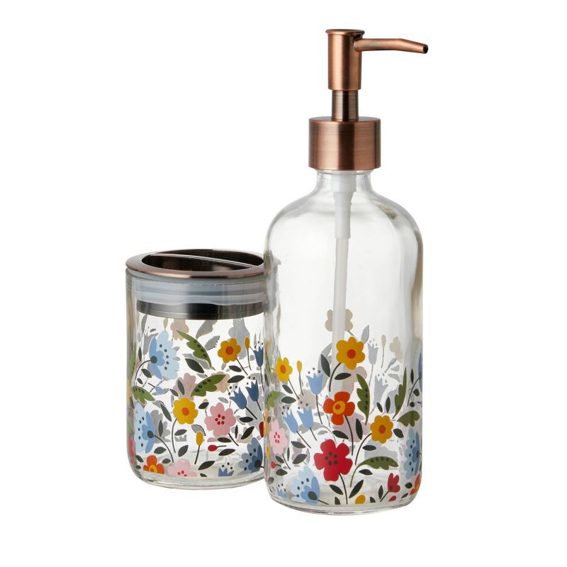 2pc Bath Coordinate Set Floral Cottage Charm - Jade + Oake | Target