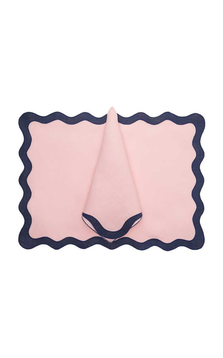 Scalloped Linen Placemat and Napkin Set | Moda Operandi (Global)