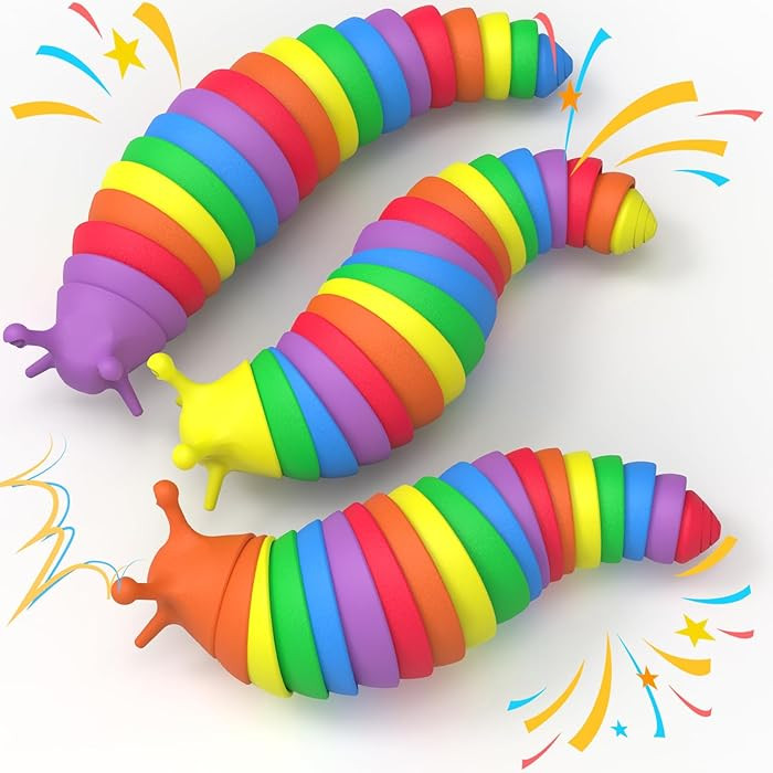 Cevioce Easter Basket Stuffers for Kids 3PCS Slug Fidget Toys Bulk, Toddler Sensory Figette Worm ... | Amazon (US)