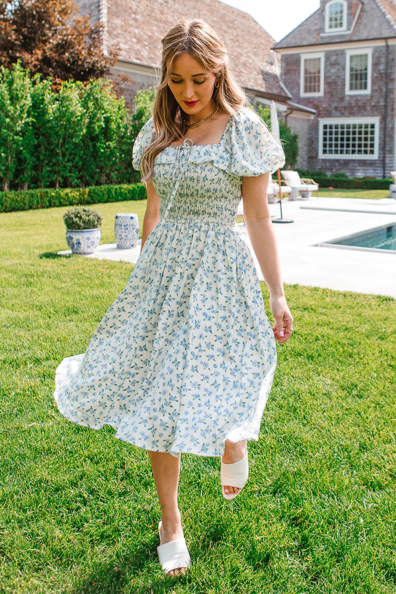 Rae Dress in Blue Floral - FINAL SALE | Ivy City Co