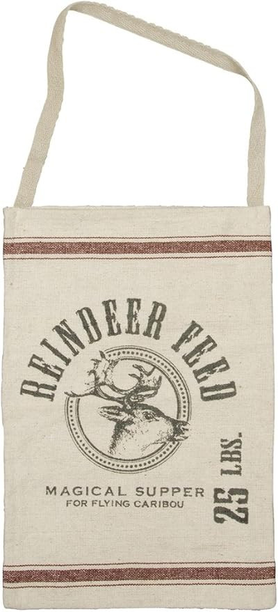 Primitives by Kathy Vintage Sack Style Hanging Bag, Reindeer Feed | Amazon (US)