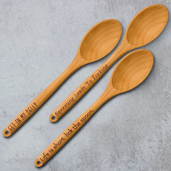 Personalized Wooden Spoon | Custom Wooden Spoon | Laser Engraved Wooden Spoon | Kitchen Utensils ... | Etsy (US)