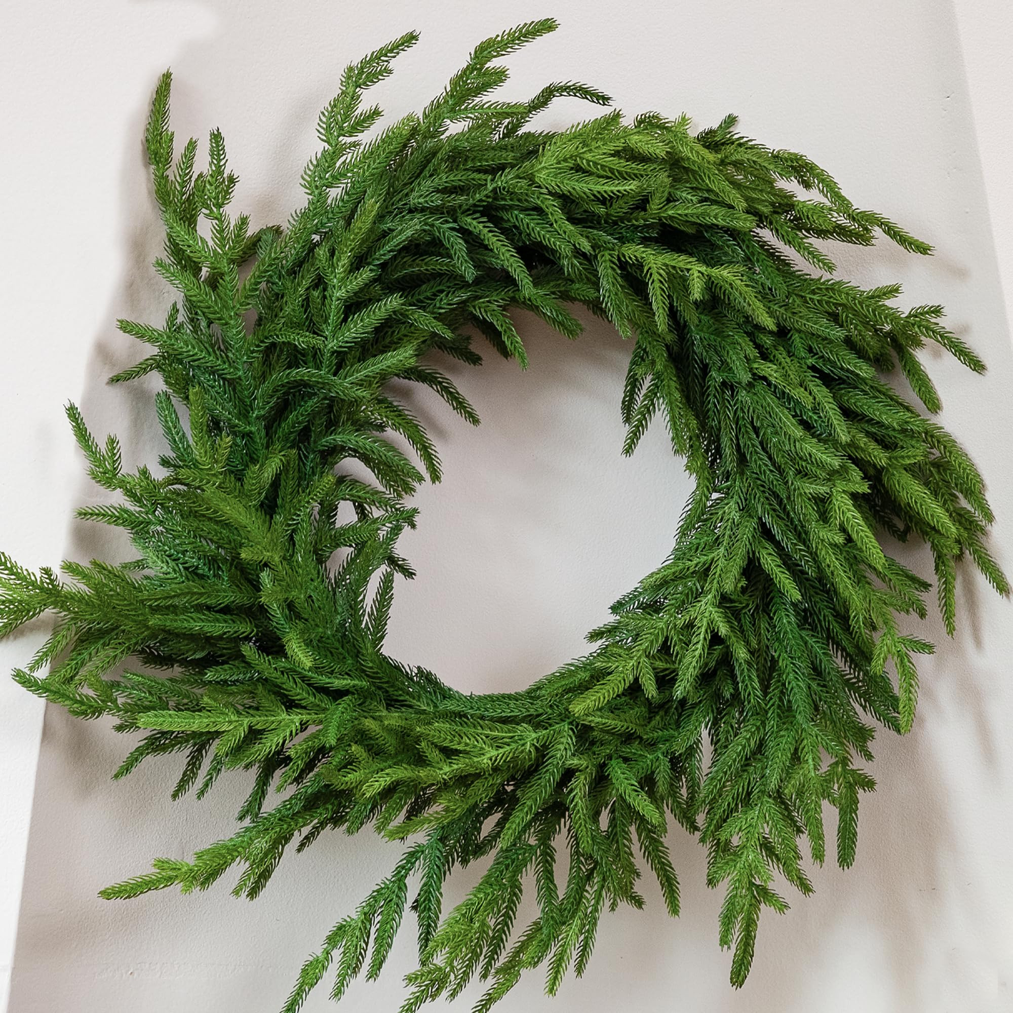 26" Norfolk Pine Wreath Real Touch Christmas Wreath for Front Door Winter Wreaths for Walls Windo... | Amazon (US)