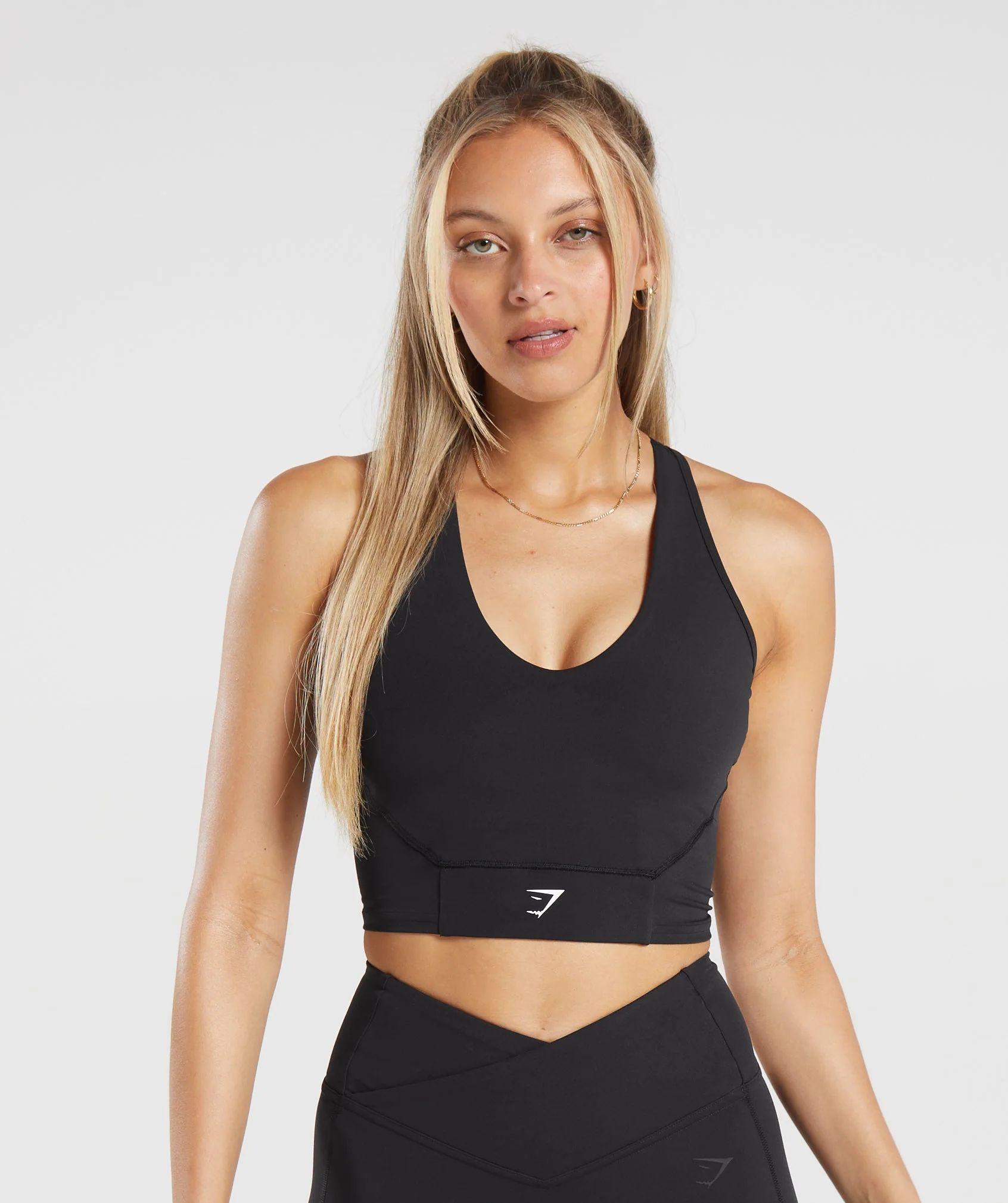 Crop Mesh Tank Black | Gymshark US