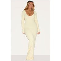 Shape Butter Yellow Sculpt Sweetheart Neck Maxi Dress | PrettyLittleThing US