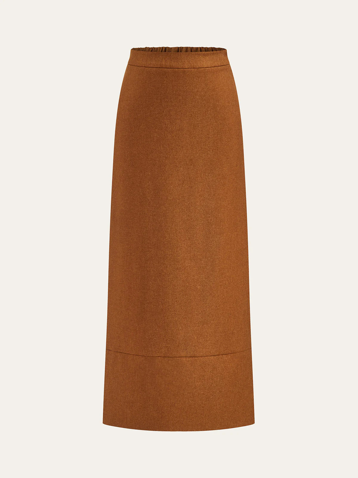 Elastic Waist Slit Maxi Skirt | Commense