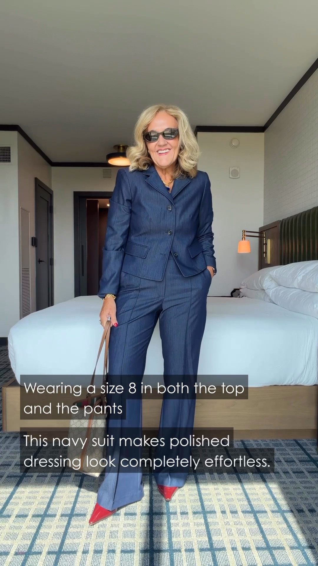 I do love a good matching set. It takes all the guesswork out of getting dressed. I’m wearing a size 8 in both the top and the pants, and the red shoes add just the little bit of fun I like.

#LTKgrwm #LTKdayinmylife #LTKootd
