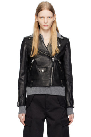 Black Baya Leather Jacket | SSENSE