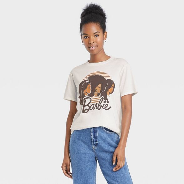 Women's Barbie Short Sleeve Graphic T-Shirt - Ivory | Target