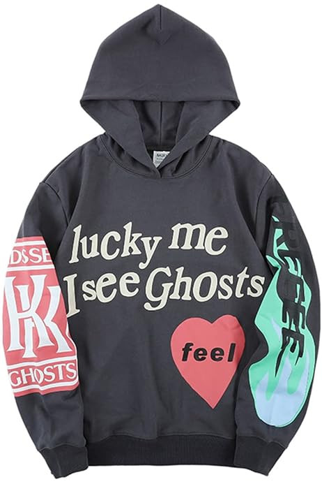 Lucky Me I See Ghosts Hoodie Hip Hop Hooded | Amazon (US)