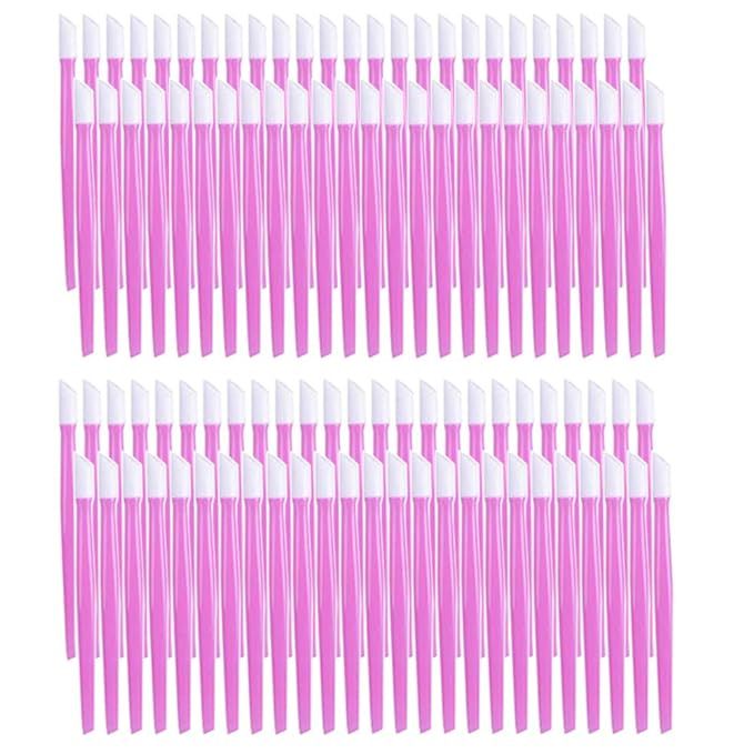 Laza 100 Pcs Plastic Handle Cuticle Pusher Rubber Tipped Nail Cleaner Manicure Tools for Men and ... | Amazon (US)