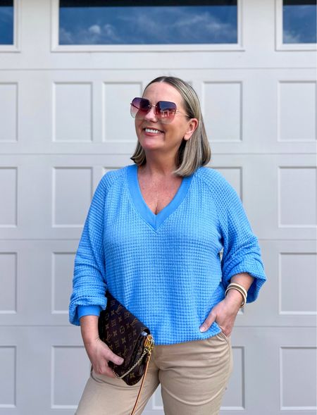 V-neck open weave sweater and classic chino pants. 
Use my code JONA10 for discount off the sweater.

#LTKfindsunder100 #LTKstyletip