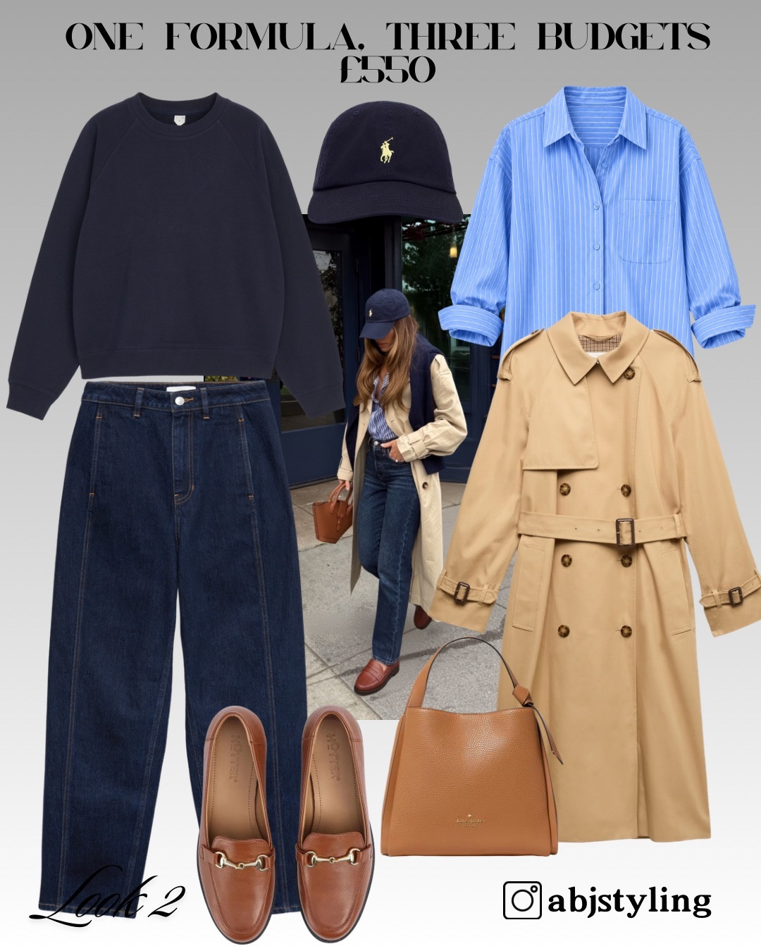 Probably my favourite balance of the three. Classic pieces, good proportions and slightly stronger accessories without becoming too precious.

Styling tip: an oversized shirt cuff or collar showing under the knit makes this kind of simple outfit feel much more styled.

#LTKuk #LTKautumn #LTKeurope