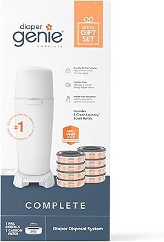 Diaper Genie Registry Gift Set | Includes Diaper Genie Complete Diaper Pail, 8 Refill Bags, 1 Carbon Filter | Perfect Starter Kit | Amazon (US)