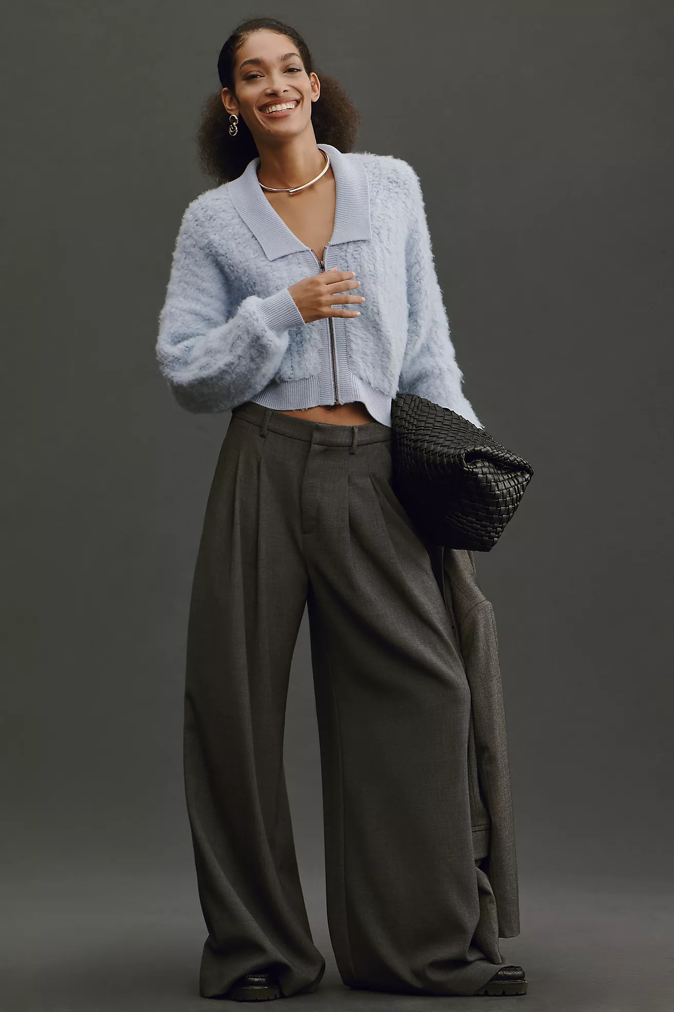 By Anthropologie Zip-Up Brushed Sweater Cardigan | Anthropologie (US)