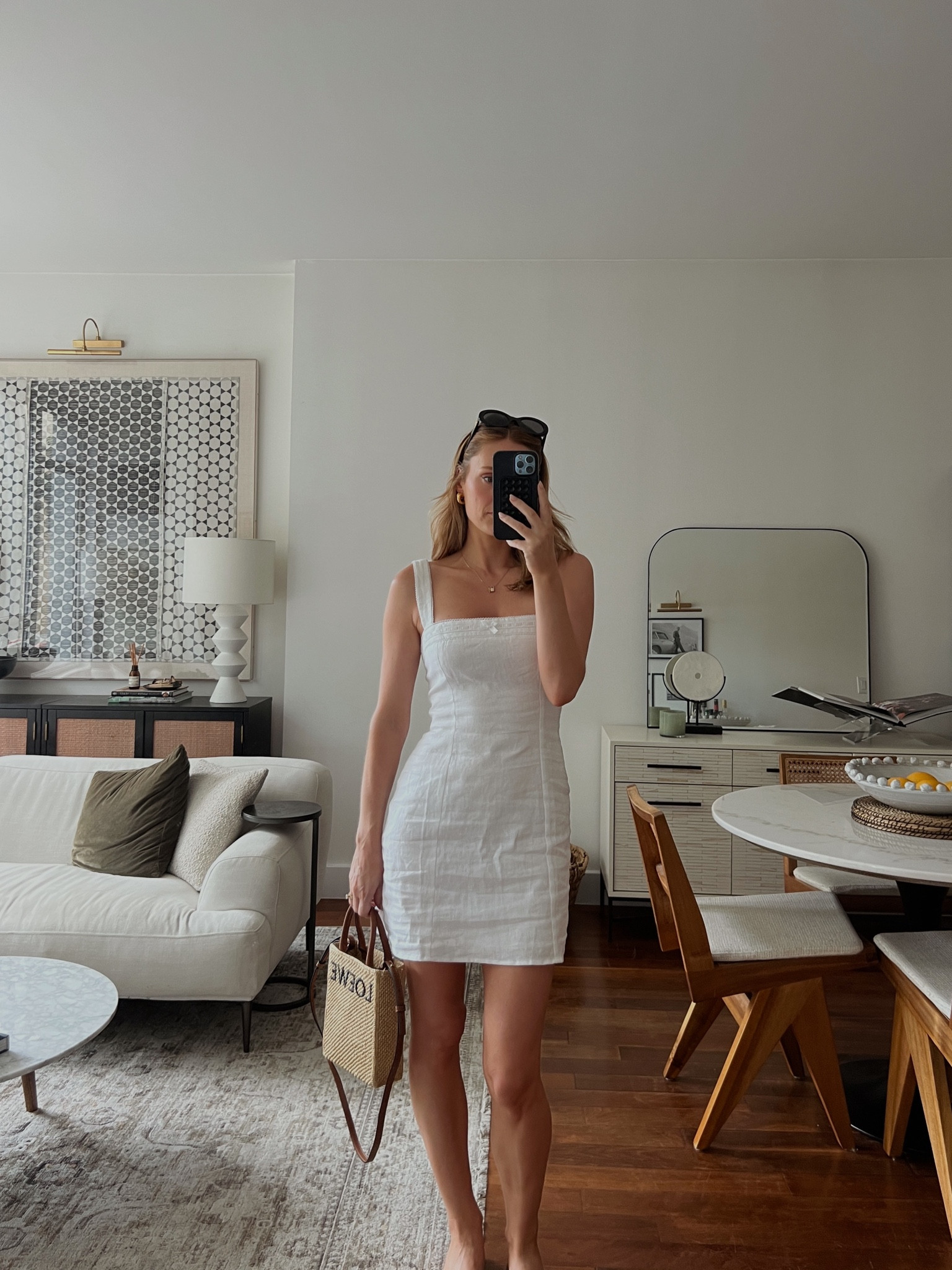 Linen mini dress outfit - dress is on sale!! 

#LTKstyletip