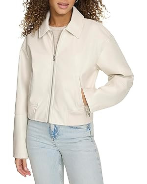 Levi's womens Faux Leather Bomber With Laydown Collar | Amazon (US)