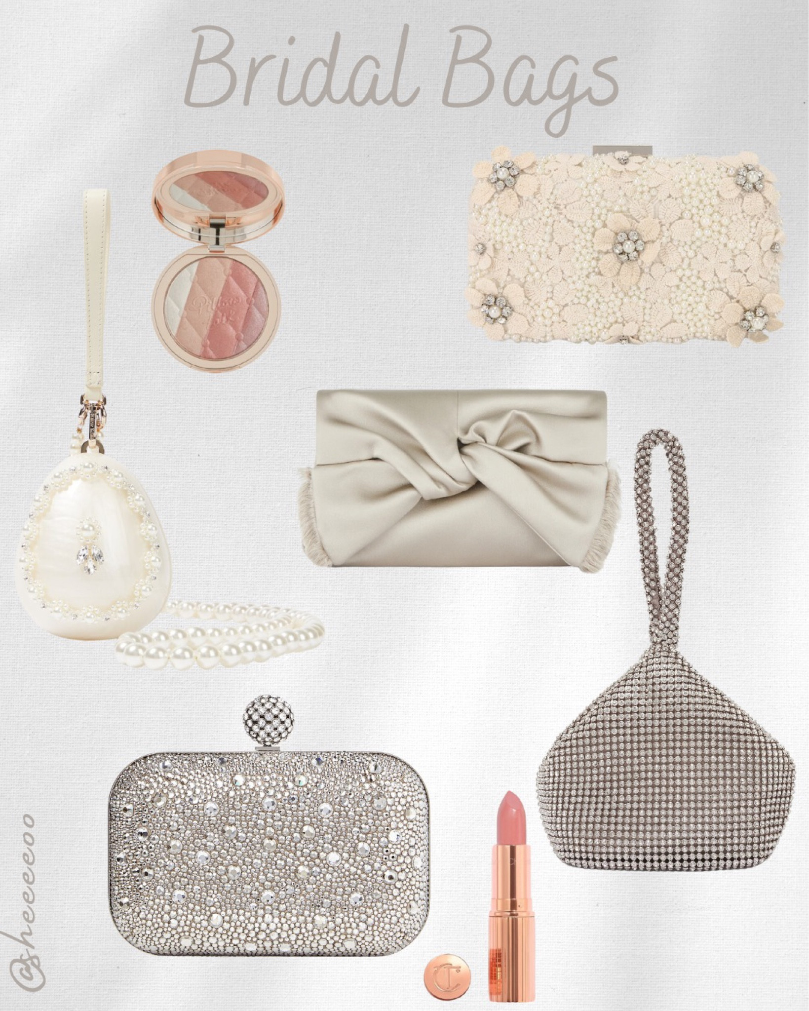 Minimal yet classy bridal bags.

#LTKxCharlotteTilbury #Minimalbags #Bags #BridalBags #WhiteBags #BridalWear #Wedding #Makeup

#LTKwedding #LTKstyletip #LTKitbag