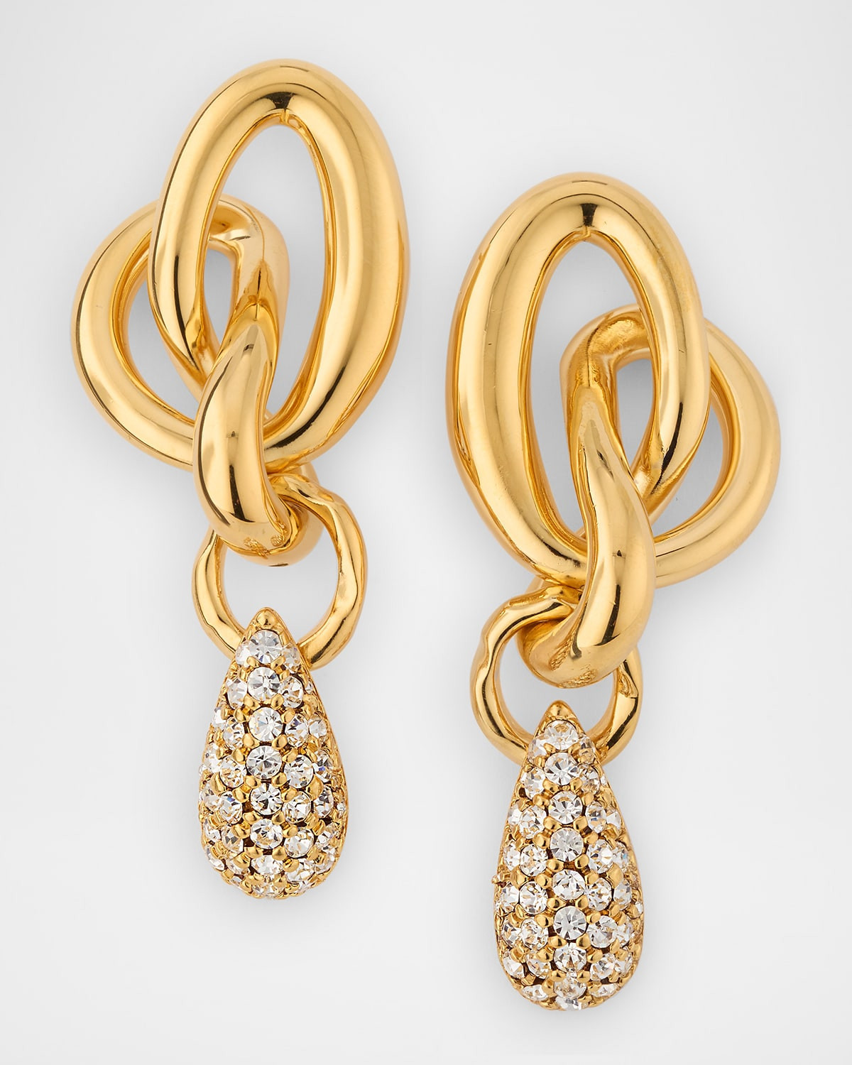 Pave O Knot Earrings | Neiman Marcus