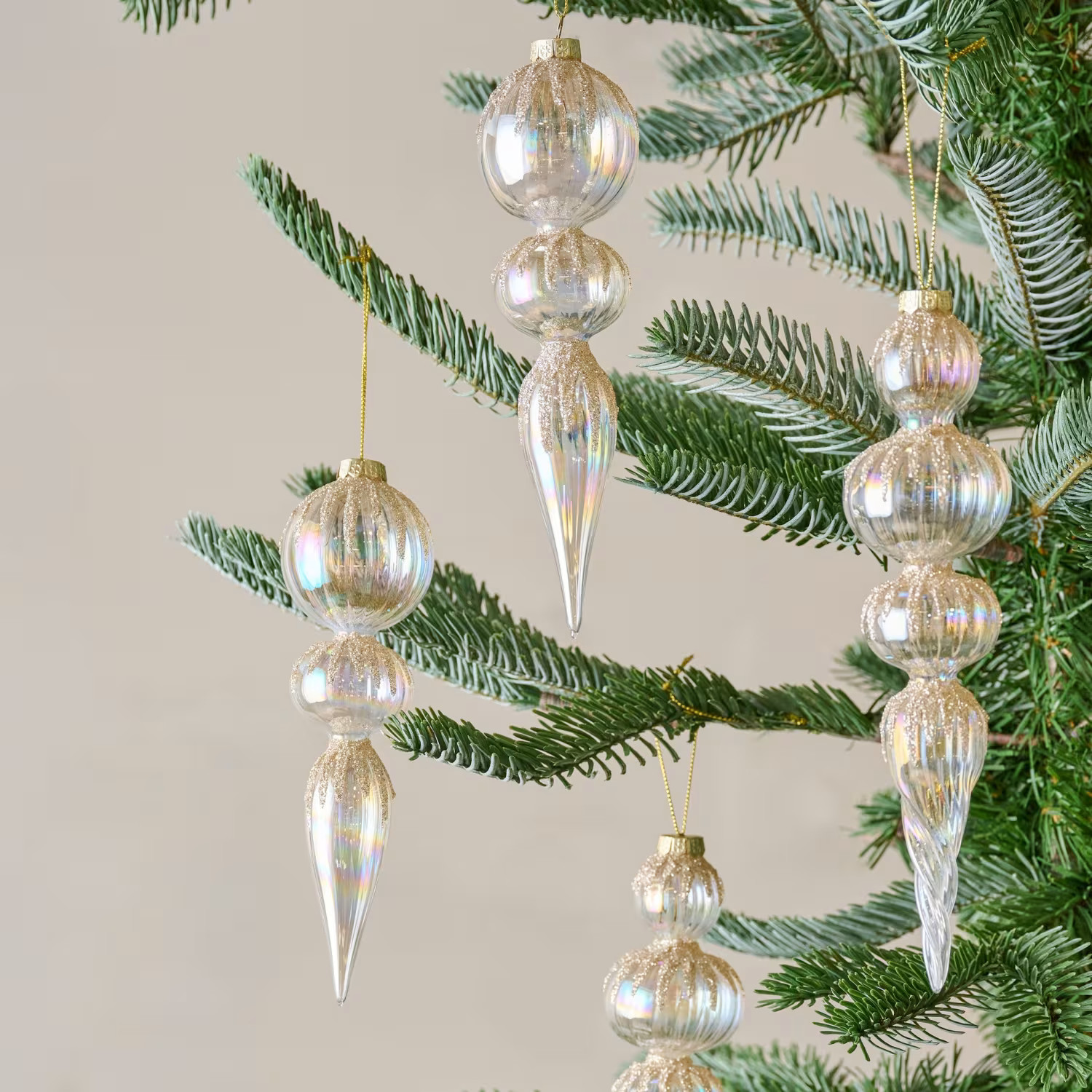 Winter Splendor Finial Ornament, Set of 4 | Magnolia