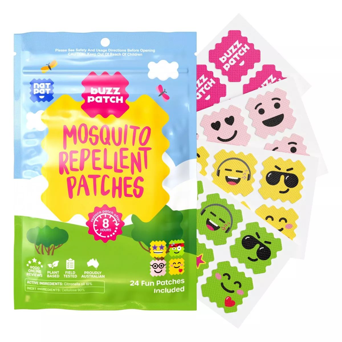 NATPAT 24ct Buzz Patch Mosquito Repellent Patches Personal Repellent | Target