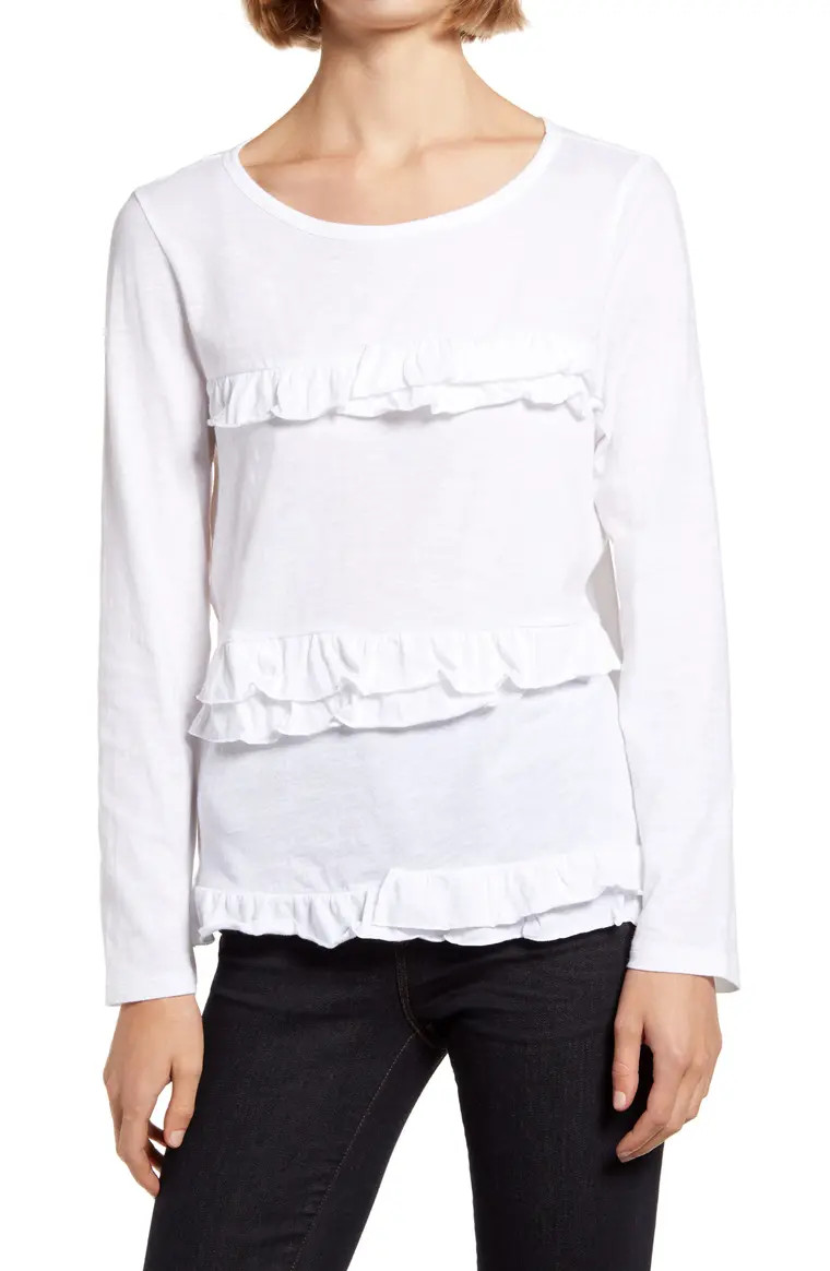 Vintage Ruffle Long Sleeve T-Shirt | Nordstrom