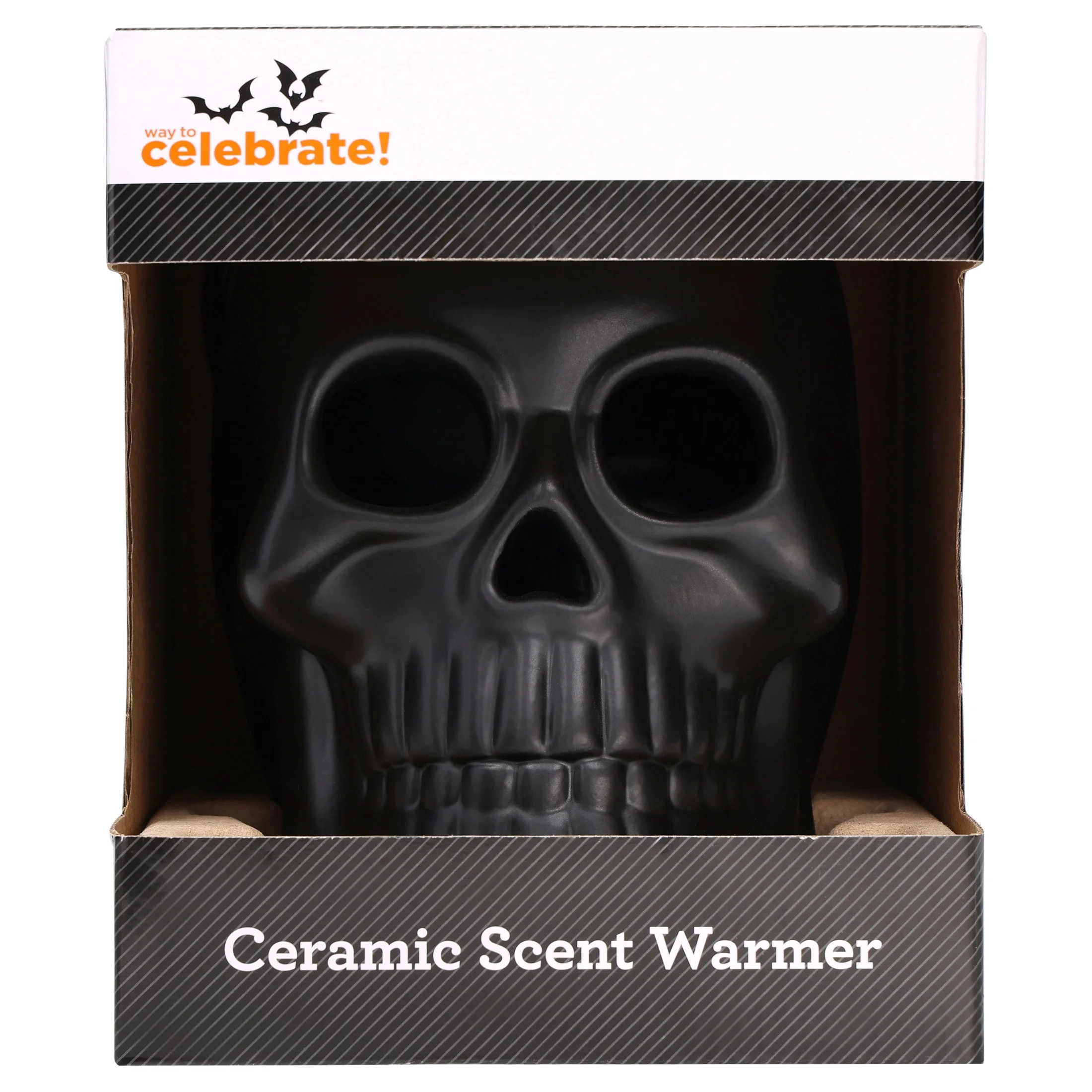 Ceramic Skull Electric Wax Warmer, Black, Halloween by Way To Celebrate | Walmart (US)