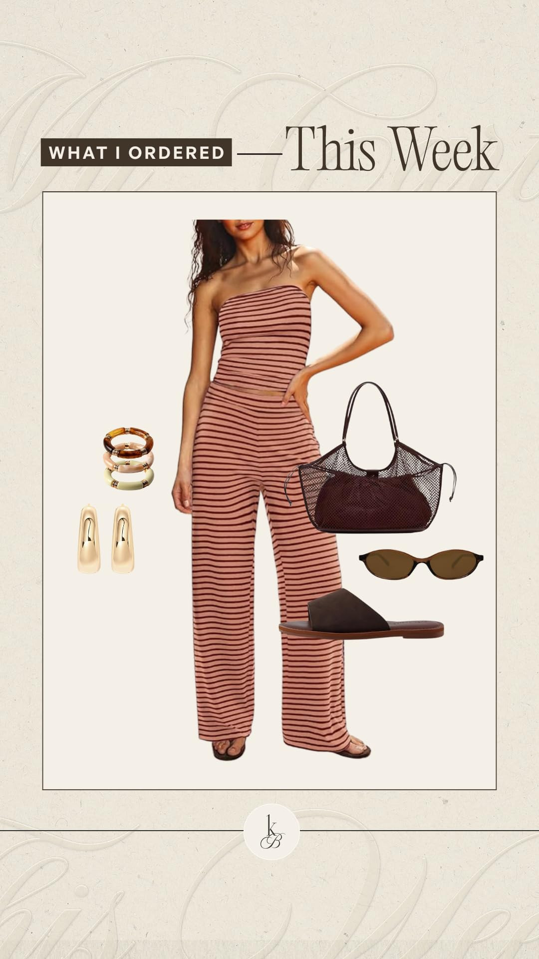 UNCOOYEE Two Piece Sets For Women Summer Outfits Lounge Sets Striped Tube Top And Pants Matching ... | Amazon (US)