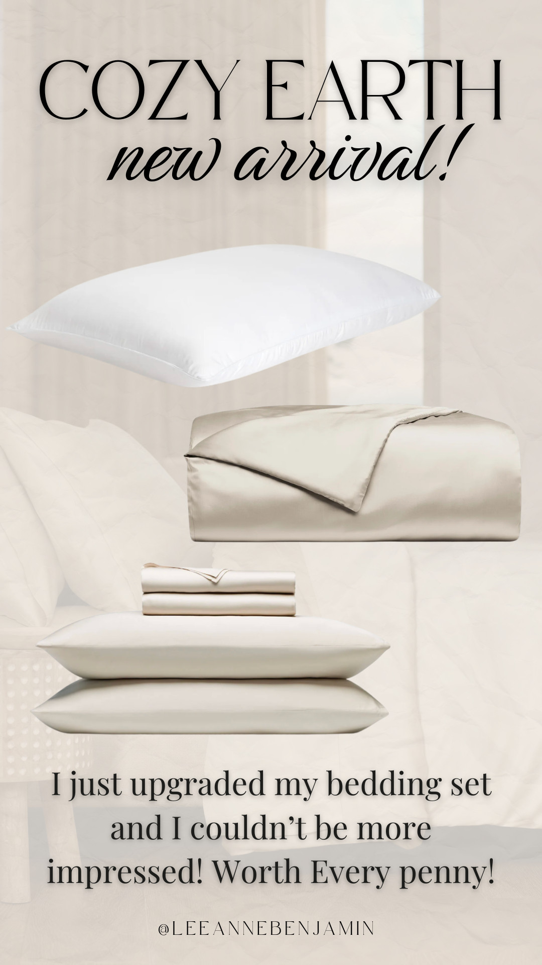 I'm so excited for my new cozy earth bedding! I went for the oak color this time and it is so luxe and beautiful! The silk pillow is a 10/10! 

 #LTKmomlife #LTKOver40 #LTKHome