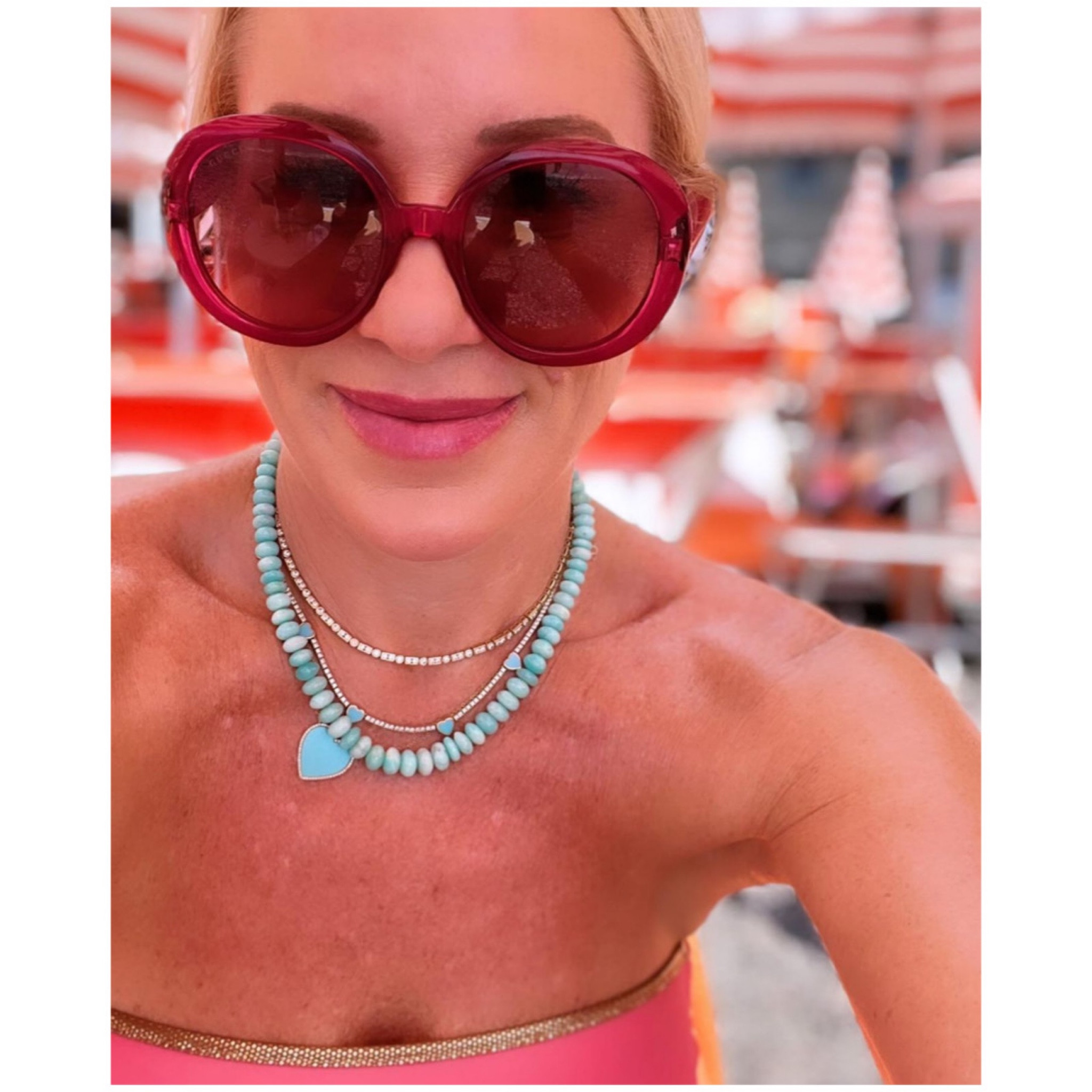 Diamond and turquoise necklaces 