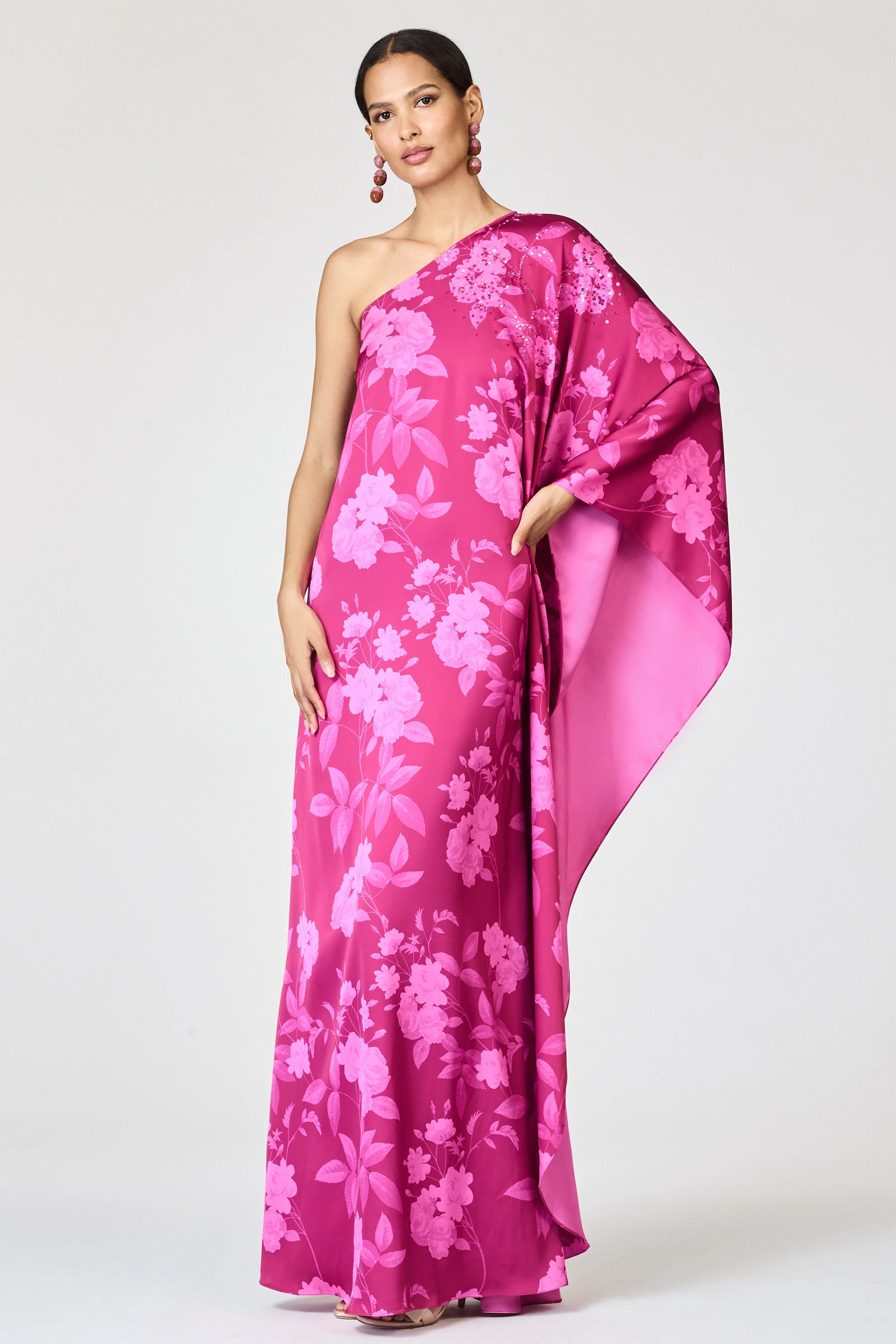 EMBELLISHED DEMI GOWN - RHODOLITE ROSES | Sachin and Babi
