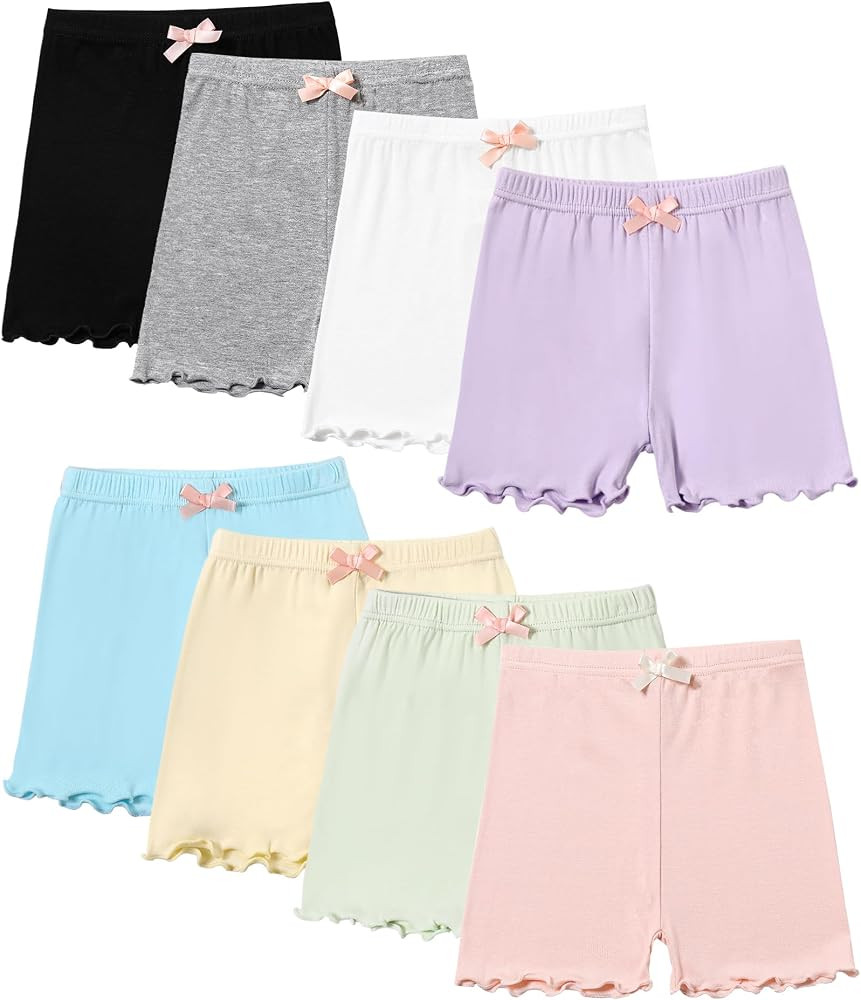 8 Pack Girls Biker Shorts Kids Breathable Safety Under Dress Dance Cartwheel Shorts for Girls Sum... | Amazon (US)