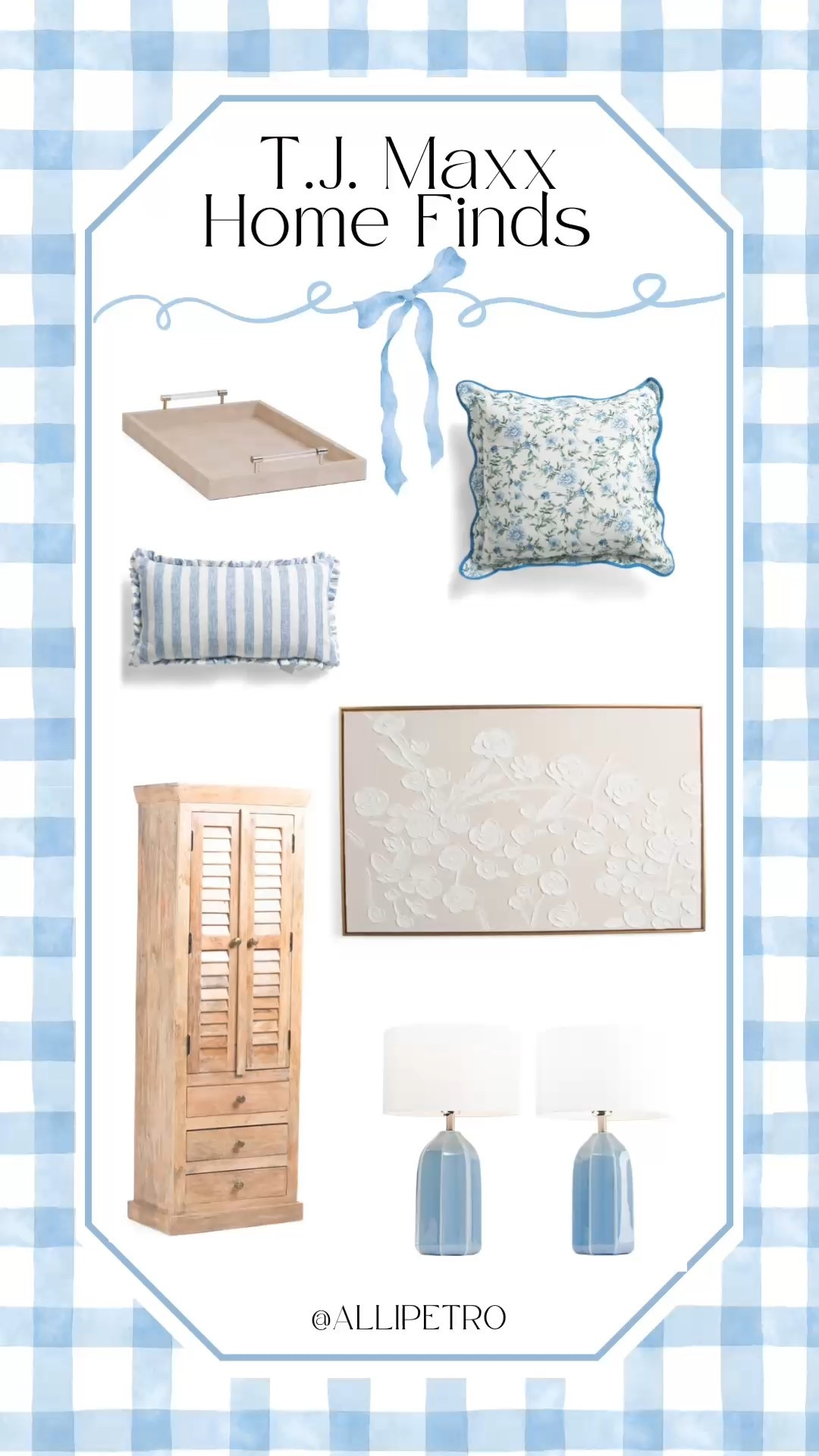 So many more great new arrivals at TJ Maxx today for coastal classic home decor ✨

coastal grandmillennial • coastal neutral decor • home essentials • affordable home finds • preppy • blue home decor • shagreen • table lamps • blue lamp • accent pillows • striped lumbar pillow • shagreen decorative tray • decorative accent • natural wood finish  • tall cabinet • entryway storage • serena and lily inspired • dupe • large wall art • living room wall decor • wall art above bed •

#LTKHome