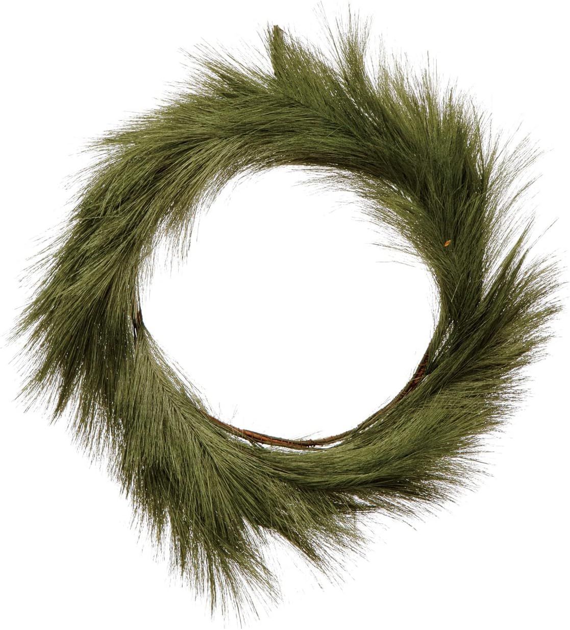 Round Faux Grass Plume Wreath, Sage | Amazon (US)