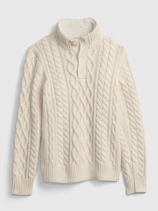 Kids Mockneck Cable-Knit Sweater | Gap (US)