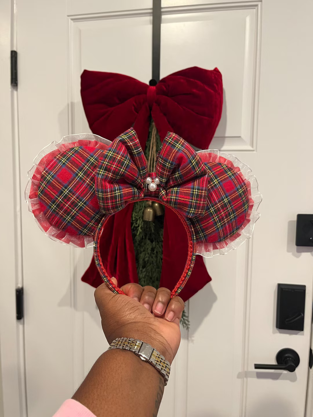 Holiday Plaid Christmas Minnie Ears| Flanel Park Ears| Custom Park Ears - Etsy | Etsy (US)
