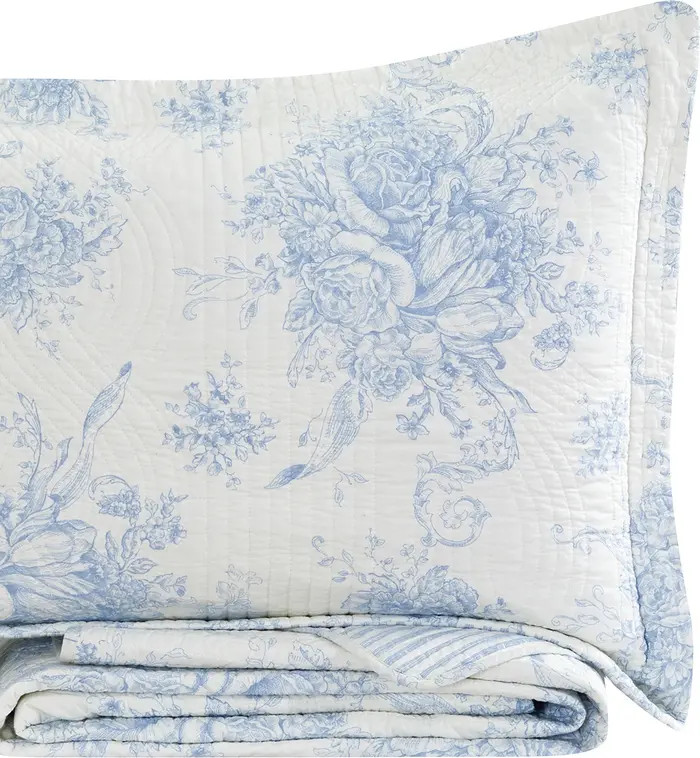 MELANGE HOME Toile Reversible Cotton Quilt 3-Piece Set - Full | Nordstromrack | Nordstrom Rack