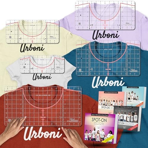 (5 Sizes) Tshirt Ruler Guide for Vinyl Alignment – T Shirt Measurement Tool, Center Placement G... | Amazon (US)