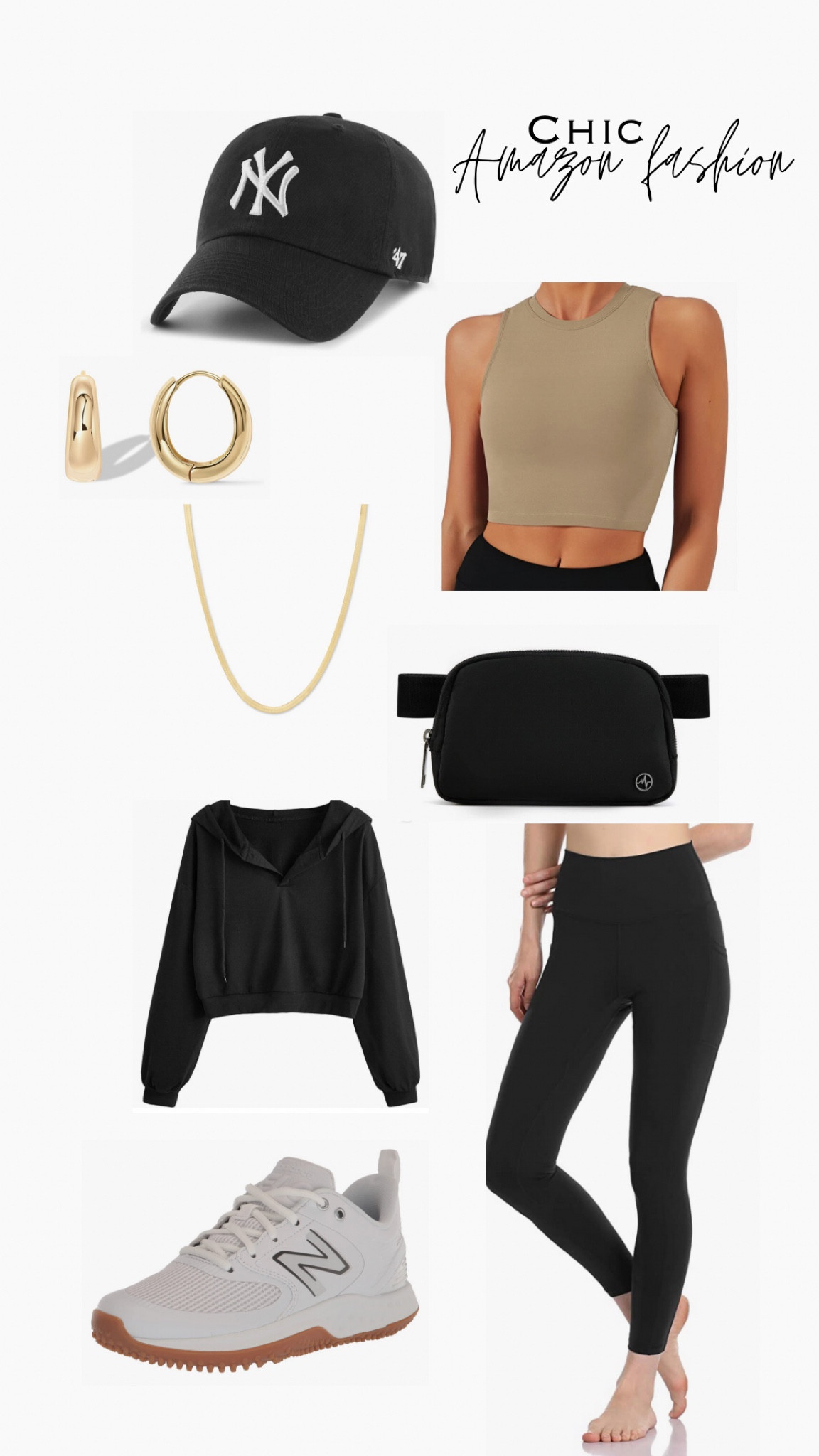 Chic Amazon fashion

•leggings
•sport bra top
•hoodies sweatshirt 
•hat
•comfortable shoes
•gold small hoops


#LTKfit #LTKstyletip #LTKunder50