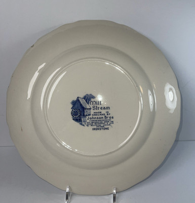 Mill Stream Johnson Brothers Ironstone Plate Blue White Transferware 10 in 3 | eBay US