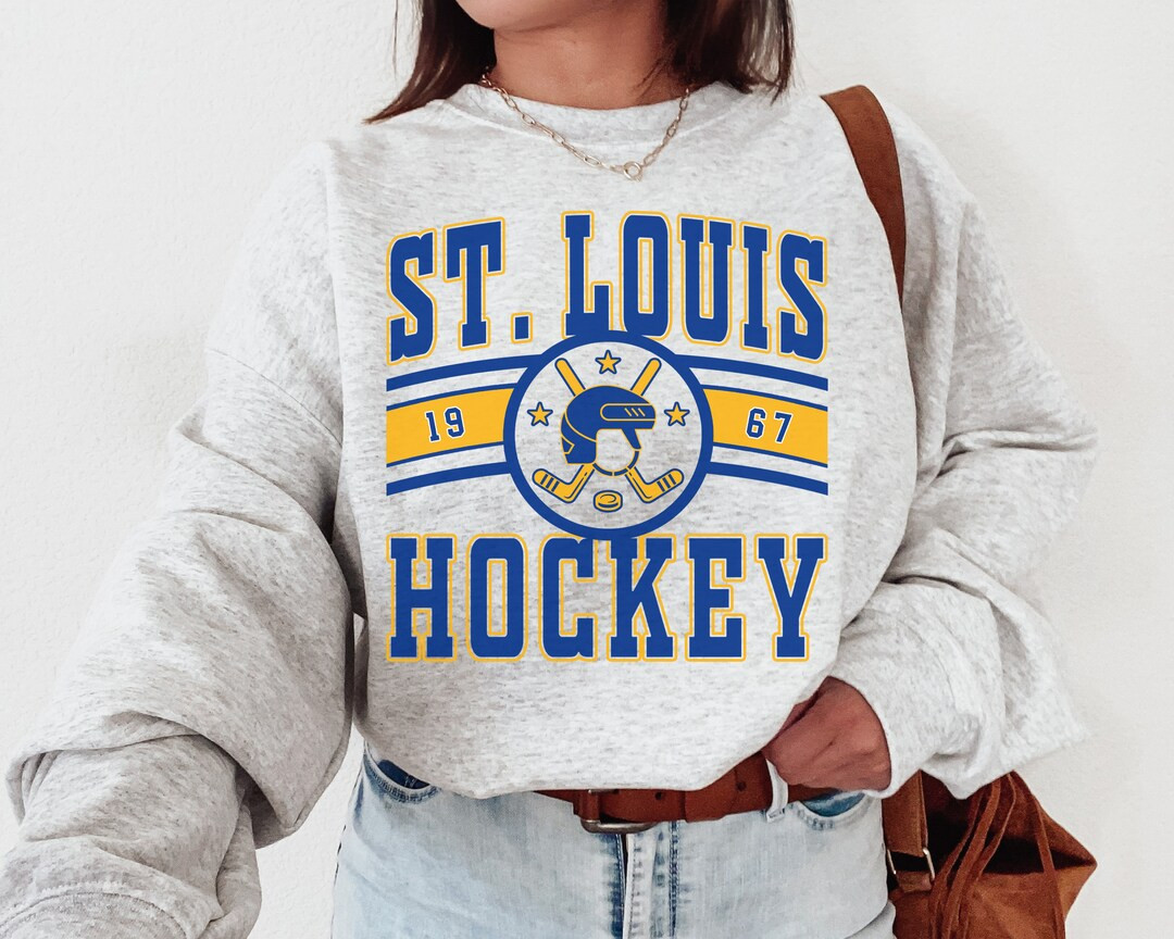 ST. Louis Blue, Vintage ST. Louis Blue Sweatshirt T-shirt, Blues Sweater, Blues T-shirt, Hockey F... | Etsy (US)