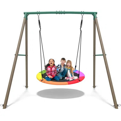 500 Lbs Heavy Duty Swing Sets With 50 Inch Saucer Swing | Wayfair North America