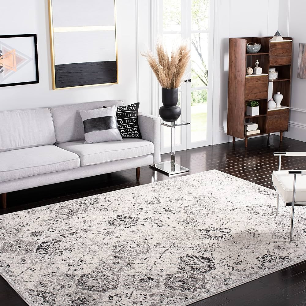 SAFAVIEH Madison Collection 12' x 15' Silvergrey MAD611G Boho Chic Floral Medallion Trellis Distr... | Amazon (US)