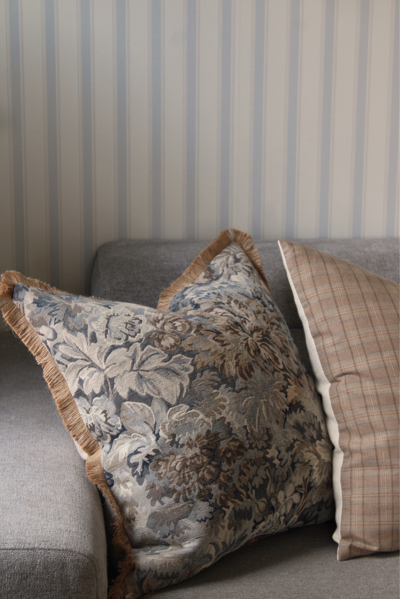 Campbell fringe pillow is sadly out of stock right now but I linked some with a similar tapestry vibe and color scheme

#LTKHome