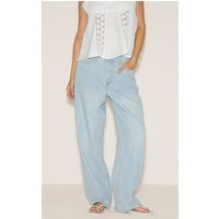 Light Blue Lightweight Slouchy Wide Leg Jean | PrettyLittleThing US