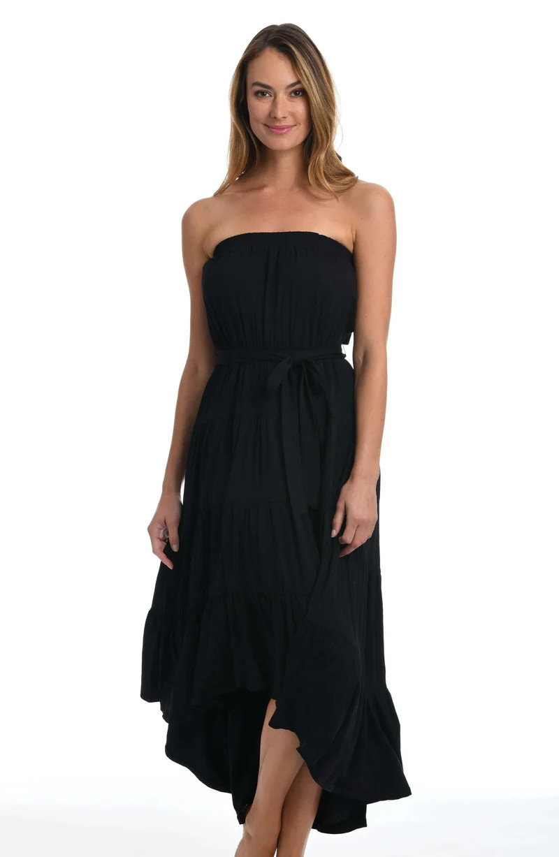 Draped Darling Strapless Midi Dress - FINAL SALE | House of Swim