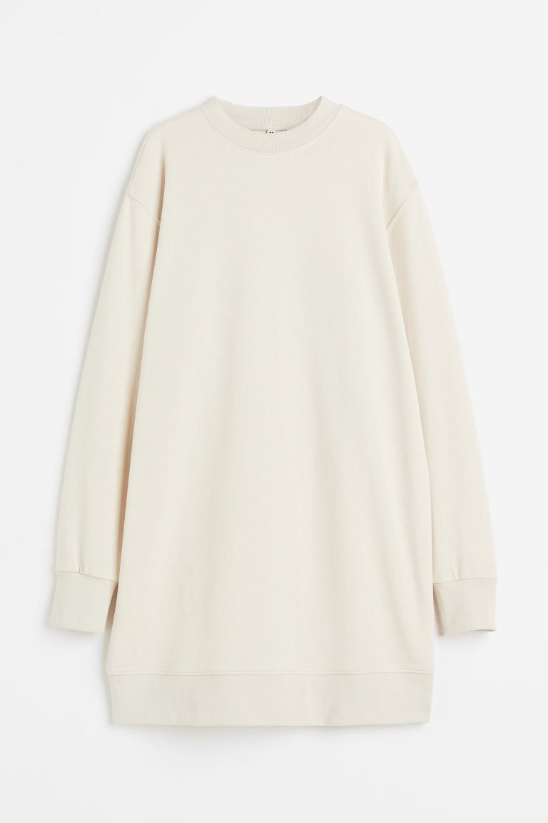 Sweatshirt Dress - Light beige - Ladies | H&M US | H&M (US)